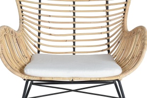 SCAUN VICTORIA 5652, MARO/NEGRU, DIN RATAN SI METAL, STIL MODERN G&C - Img 6