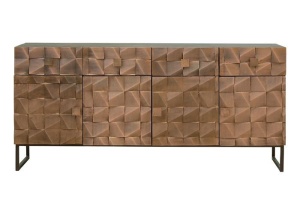 SERVANTA COPPER 170CM, MARO/NEGRU, DIN LEMN MASIV DE MANGO SI METAL, GINER Y COLOMER - Img 6