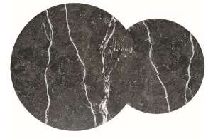 SET 2 MASUTE DE CAFEA DION, 48/80 CM, EFECT DE MARMURA NEAGRA/AURIU, BLAT DIN PAL LAMINAT SI CADRU DIN METAL, STIL MODERN - Img 2