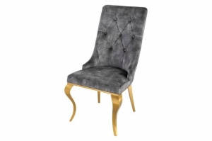 SET 2 SCAUNE, CLASIC, BAROC, DIN METAL SI CATIFEA GRI, ARTIM GROUP SELECTION