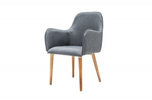 SET 2 SCAUNE GRI INCHIS OSLO 38559 DESIGN MODERN - Img 3