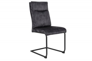SET 2 SCAUNE LIVING, COMFORT, GRI, CU TAPITERIE DIN CATIFEA, STIL INDUSTRIAL, ARTIM GROUP
