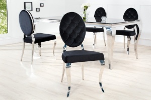 SET 2 SCAUNE NEGRE BAROCK 37354 - DESIGN MODERN