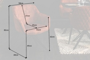 SET 2 SCAUNE ROTATIVE, EUPHORIA, DIN METAL SI CATIFEA, STIL RETRO, ARTIM GROUP SELECTION - Img 3