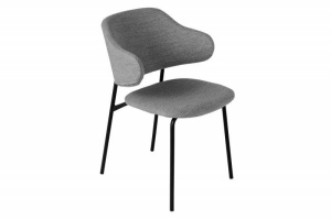 SET 2 SCAUNE, TRACY ALPINE, TEXTIL BOUCLE GRI/NEGRU - Img 6