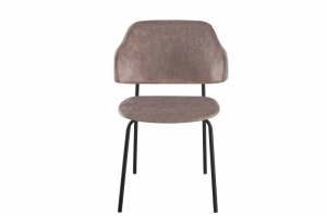 SET 2 SCAUNE TRACY , DIN CATIFEA GRI/SAMPANIE SI PICIOARE NEGRE, DESIGN INDUSTRIAL - Img 2