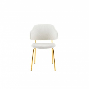 SET 2 SCAUNE TRACY , DIN MATERIAL PLUS ALB SI PICIOARE AURII, DESIGN INDUSTRIAL, ARTIM GROUP - Img 2