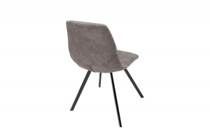SET 4 SCAUNE NEGRU/TAUPE AMSTERDAM 38366 - DESIGN RETRO VINTAGE - Img 4