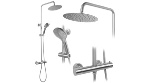 SET DE DUS REA VINCENT CU TERMOSTAT, NICHEL PERIAT, DIN ALAMA, CALITATE SUPERIOARA