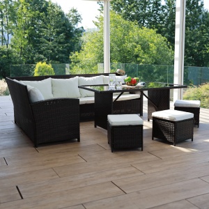 SET GRADINA STARK NEW, MARO/CREM, STIL MODERN, TK - Img 7