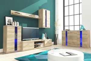 SET MODULAR CU LED LIVING LIFE STEJAR SONOMA - DESIGN MODERN