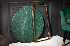 STOC!!! MASUTA DE CAFEA 62CM, VERDE/AURIU, NOBLE, MARMURA, DESIGN MODERN - Img 3
