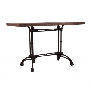 TABLE THIERS REF. 23420, CULOARE NATURALA, STIL VINTAGE, DIN LEMN DE ULM RECICLAT, VIC - Img 2