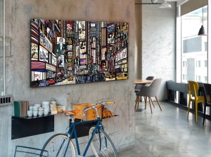 TABLOU DECORATIV COMIC, 130x80 CM, DIN STICLA SECURIZATA, STIL MODERN