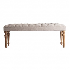 TABURET DE PAT GUTOW REF. 27401, CULOARE GRI, STIL VINTAGE, DIN TESATURA, VIC