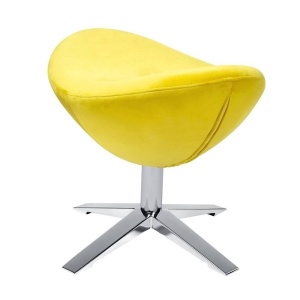 TABURET-SUPORT PENTRU PICIOARE GALBEN/CROM 20 EGG SZEROKI VELVET, STIL MODERN B2