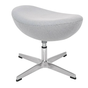 TABURET-SUPORT PENTRU PICIOARE GRI/CROM EGG CLASSIC, STIL MODERN B2