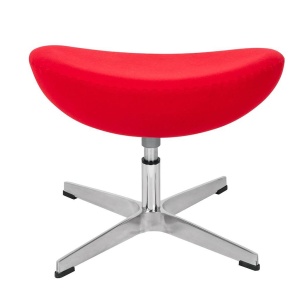 TABURET-SUPORT PENTRU PICIOARE ROSU 17/CROM, EGG CLASSIC, STIL MODERN B2 - Img 3