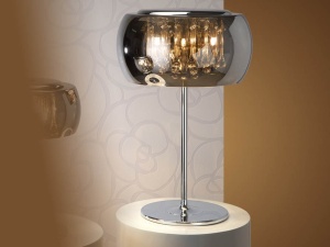 VEIOZA ARGOS, 61 CM, CROM/TRANSPARENT, DIN METAL SI STICLA, STIL MODERN
