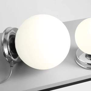 VEIOZA BALL M, 23 CM, CROM, DIN STICLA SI METAL, STIL MODERN - Img 2