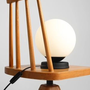 VEIOZA BALL M, 23 CM, NEAGRA, DIN STICLA SI METAL, STIL MODERN - Img 4