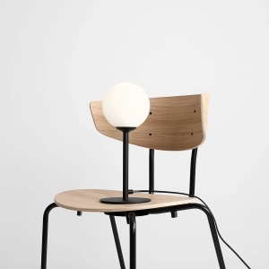 VEIOZA PINNE, 35 CM, NEAGRA, DIN STICLA SI METAL, STIL MODERN