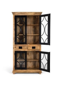 VITRINA 200CM, 1592, DIN LEMN DE MANGO, STICLA SI METAL, ARTIM GROUP SELECTION - Img 3
