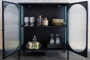 VITRINA LIVING, DIN METAL SI STICLA 110CM, DESIGN INDUSTRIAL, ARTIM GROUP SELECTION - Img 3