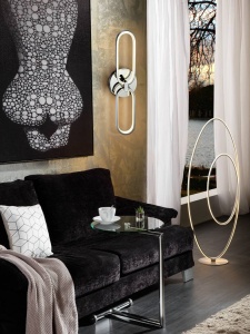 APLICA COLETTE, 50 CM, CROM/OPAL, DIN ALUMINIU SI SILICON, STIL MODERN