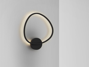 APLICA OPALIS, 46 CM, NEGRU MAT/OPAL, DIN ALUMINIU SI ACRIL, STIL MODERN - Img 2