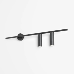 APLICA TREVO, 2 BRATE, 17 CM, NEAGRA, DIN METAL, STIL MODERN - Img 2