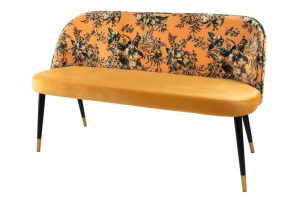 BANCA BOUTIQUE, DIN CATIFEA SI METAL 130CM, GALBEN, COD 41705 - Img 5