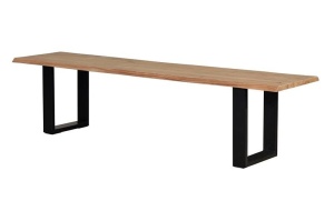 BANCUTA 180CM, MARO/NEGRU, DIN LEMN MASIV DE MANGO SI METAL, GINER Y COLOMER