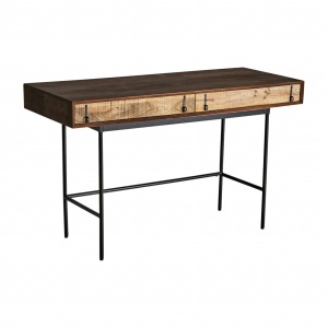 BIROU TRAP REF. 26273, DIN LEMN MASIV DE MANGO SI METAL, STIL INDUSTRIAL, VIC - Img 2