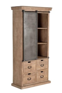 BUFET YARA 180CM, MARO/GRI, DIN LEMN MASIV DE MANGO SI METAL, GINER Y COLOMER - Img 4