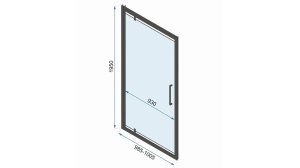CABINA DE DUS REA RAPID SWING, 100x90CM, CROM, DIN STICLA, CALITATE SUPERIOARA - Img 5