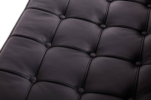 CANAPEA NEAGRA DIN PIELE NATURALA BARCELON PRESTIGE PLUS STIL MODERN - Img 4