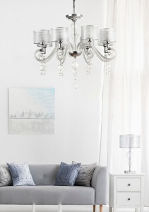 CANDELABRU BUBBLE DREAMS MOD603-08-N , DIN METAL, TEXTIL SI STICLA, STIL MODERN, MAYTONI - Img 2