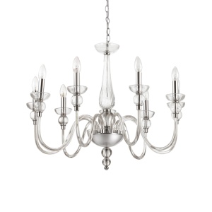 CANDELABRU DOGE SP9, TRANSPARENT, DIN STICLA, STIL MODERN
