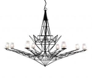 CANDELABRU ESTRELLA 150, NEGRU, DIN METAL, STIL MODERN, B2