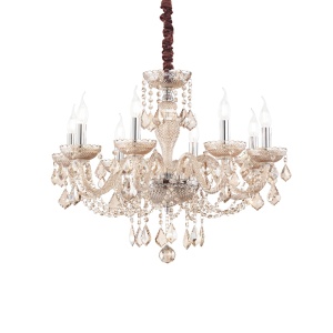CANDELABRU ROSE SP8, AMBER, DIN STICLA, STIL CLASIC