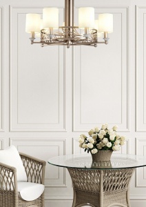 CANDELABRU VITTORIA H004CL-07BG, DIN METAL SI TEXTIL, STIL MODERN, MAYTONI - Img 3