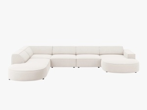 COLTAR JODIE, STANGA, 7 LOCURI, 364 CM, DIVERSE CULORI SI MATERIALE, DESIGN DEOSEBIT - Img 12