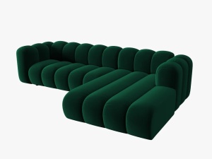 COLTAR MODULAR LUPIN, DREAPTA, 4 LOCURI, 288 CM, VERDE SMARALD 7, TAPITERIE DIN CATIFEA, DESIGN DEOSEBIT - Img 3