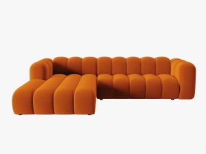 COLTAR MODULAR LUPIN, STANGA, 4 LOCURI, 288 CM, SCORTISOARA 14, TAPITERIE DIN CATIFEA, DESIGN DEOSEBIT