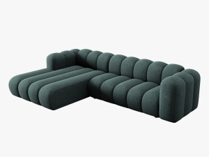 COLTAR MODULAR LUPIN, STANGA, 4 LOCURI, 288 CM, VERDE PETROL 78, TAPITERIE CHENILLE, DESIGN DEOSEBIT - Img 3