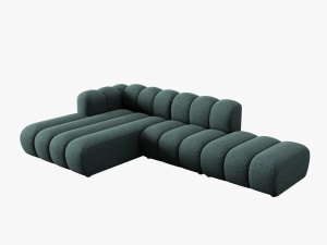 COLTAR MODULAR LUPIN, STANGA, 5 LOCURI, 294 CM, VERDE PETROL 78, TAPITERIE CHENILLE, DESIGN DEOSEBIT - Img 3
