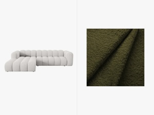 COLTAR MODULAR LUPIN, STANGA/DREAPTA, 4 LOCURI, 288 CM, DIVERSE NUANTE, TAPITERIE BOUCLE, DESIGN DEOSEBIT - Img 5