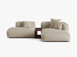 COLTAR MODULAR MARTINA DREAPTA, 2 LOCURI, 285 CM, DIVERSE CULORI SI MATERIALE, DESIGN DEOSEBIT - Img 2
