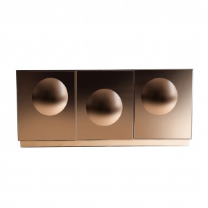 COMODA CHAUSSY REF. 27313, DIN MDF, STICLA SI METAL, STIL MODERN, VIC